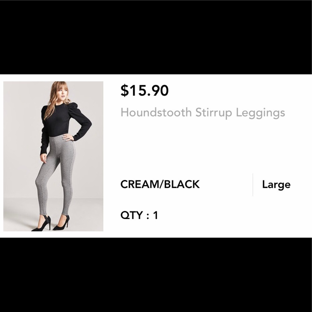 Houndstooth Stirrup Leggings